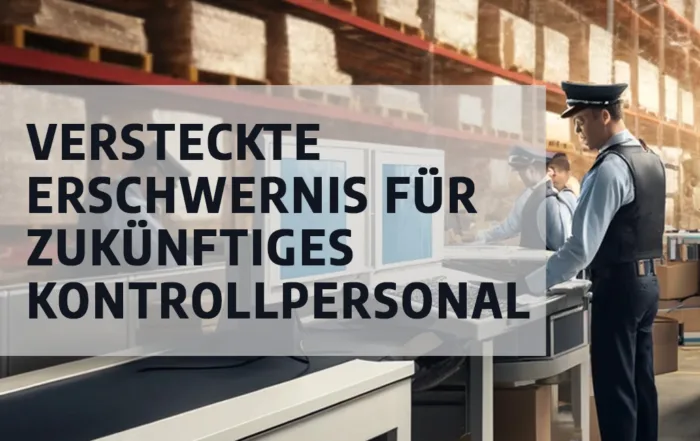 Versteckte Erschwernis für zukünftiges Kontrollpersonal