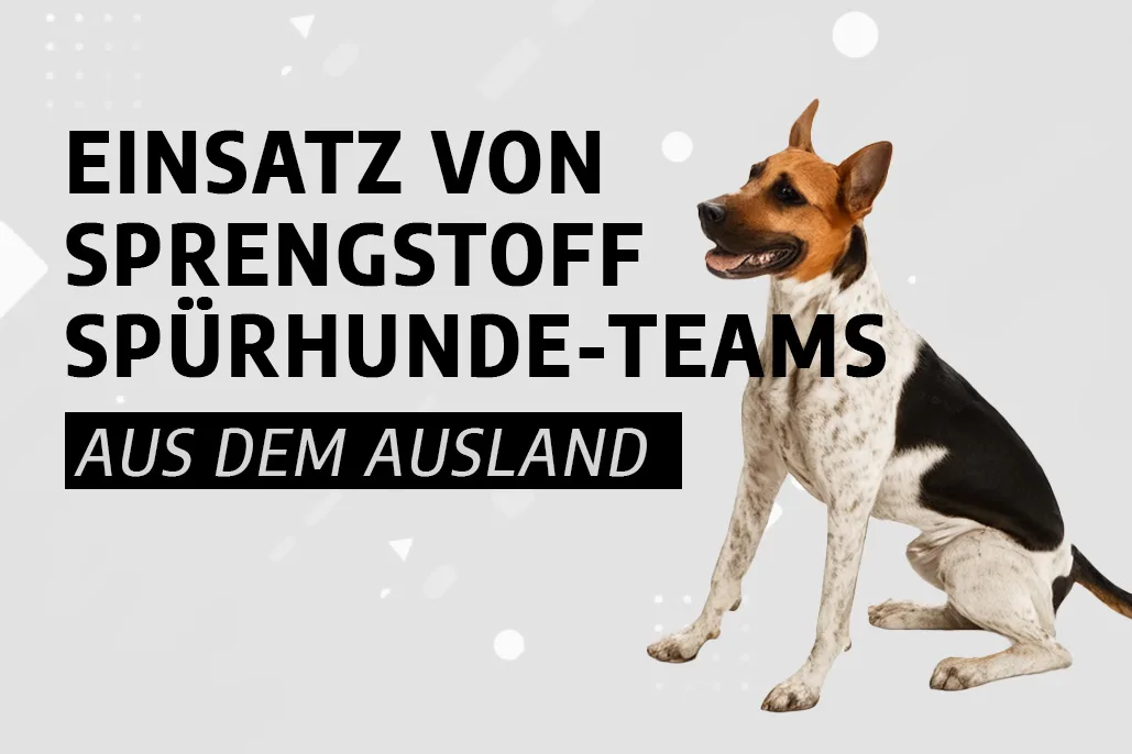 Einsatz von Sprengstoffspürhunde-Teams aus dem Ausland