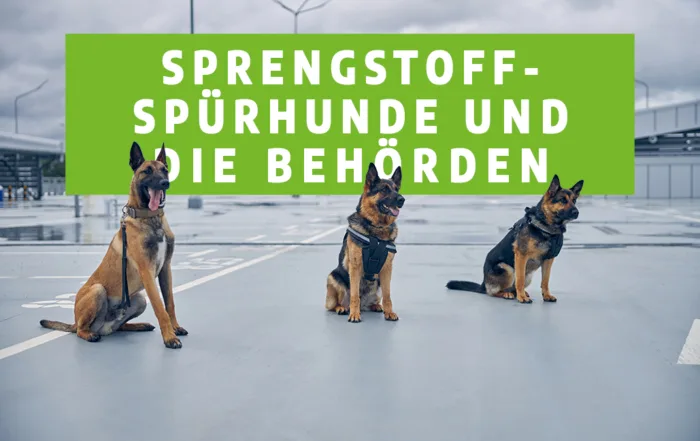 Sprengstoffspürhunde und die Behörden