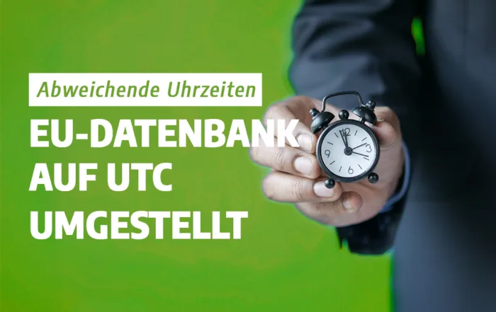 EU Datenbank auf UTC umgestellt