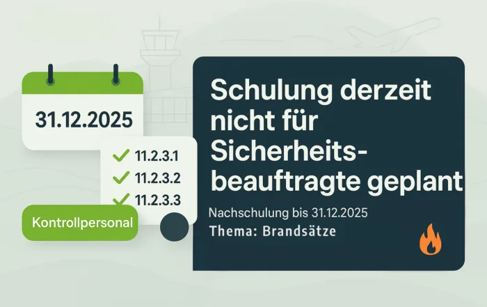 Schulung derzeit nicht für Sicherheitsbeauftragte geplant